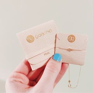 gorjana | diamond pave alphabet bracelet - N in 14k solid gold ↷